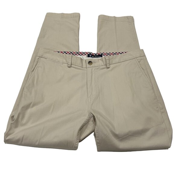 Ben Sherman Men's Slim Fit Stretch Chino Pants, Cotton, Putty, 36x32 - Picture 6 of 12